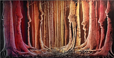 Painting, Manouchehr Niazi, Trees, 1982, 18470