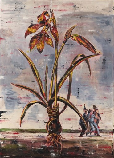 Painting, Nikzad Nodjoumi (Nicky), Jacobean Lily, 2019, 29031