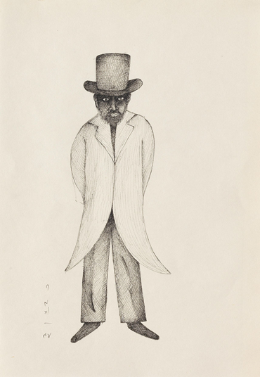 Painting, Ardeshir Mohassess, Man with Top Hat, 1968, 48049