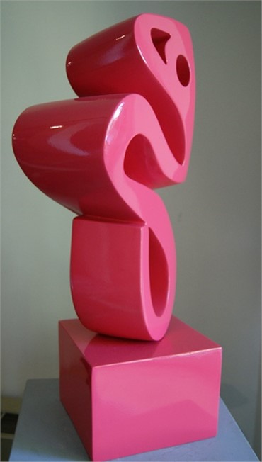 Sculpture, Parviz Tanavoli, Twisted Pink Heech, 2010, 67