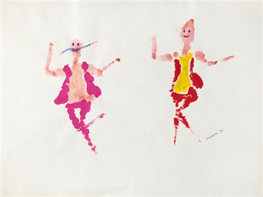 Works on paper, Ardeshir Mohassess,  The Dancers, 1990, 27110