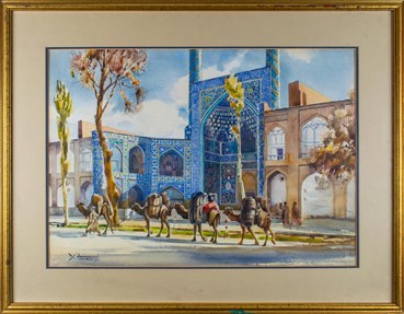 Painting, Yervand Nahapetian, The Façade of the Great Mosque of Isfahan, 1955, 75073