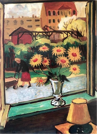 Painting, Mahmoud Javadipour, View from a window, Munich, 1952, 6714