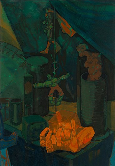 Painting, Sourena Zamani, Superman's dead, 2018, 37673