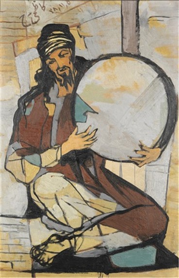 Painting, Hossein Kazemi, Untitled (Traditional Daf Player), 1949, 15262