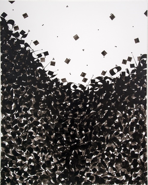 Pouran Jinchi, Black Painting, 2013