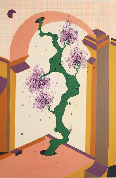 Painting, Elahe Tehrani, Cherry Tree and Arch, 2019, 44728