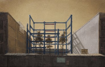 Painting, Zahra QaraKhani, The Pines Behind The Scaffolding, 2015, 40227