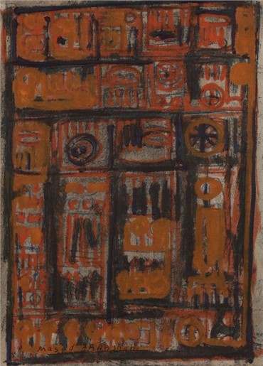 Painting, Massoud Arabshahi, Composition, 1965, 8724