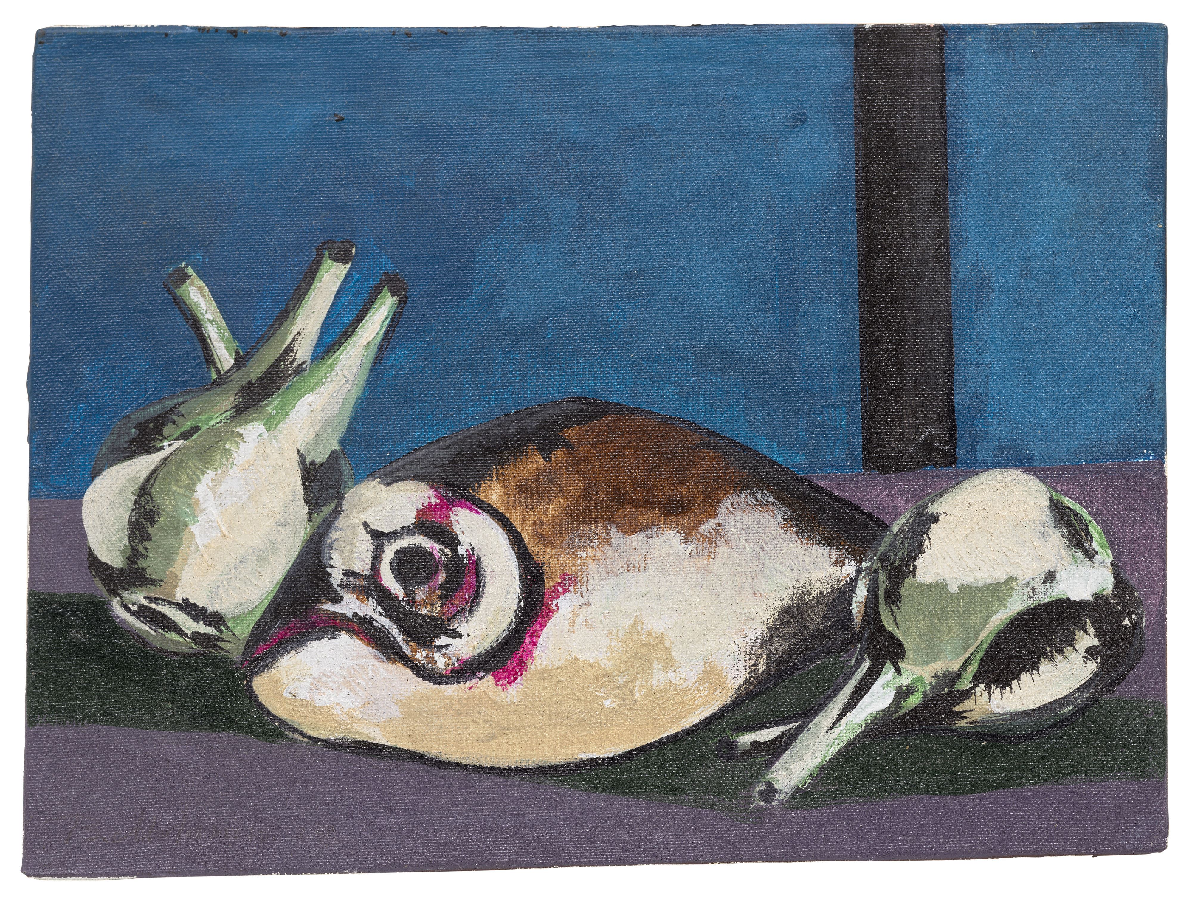 Bahman Mohassess, Still Life with Fish, 1972