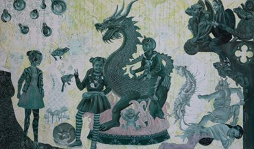 Painting, Nafiseh Moeini, Green 003, 2024, 73350