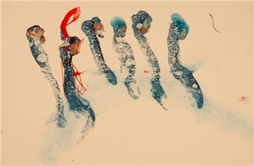 Painting, Laleh Khorramian, Blue Animation, 2003, 3135