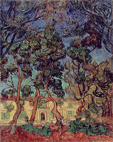 Painting, Vincent Van Gogh, Hospital at Saint-Rémy, 1889, 22415