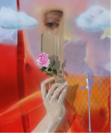 Painting, Hoda Kashiha, A Rose in My Name, 2024, 80322