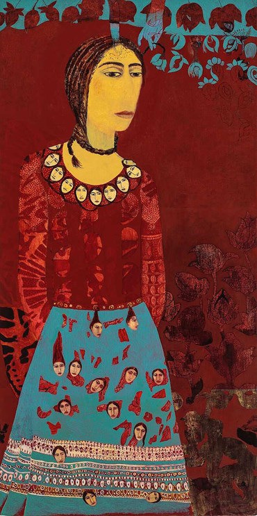 Painting, Samira Abbassy, Fractured Selves Fall Away, 2023, 76823