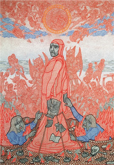 Painting, Amin Montazeri, Dante’s Death, 2014, 8339