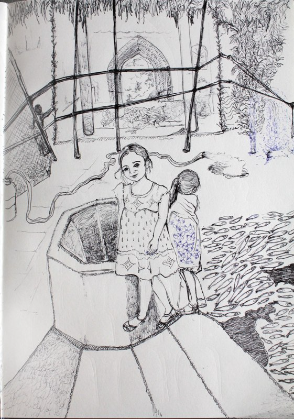 Drawing, Atousa Bandeh, Garden, 2014, 42354