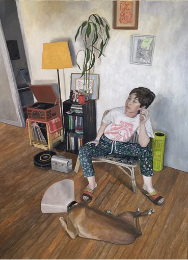 Painting, Makan Negahban, Living Room Family, 2017, 77107