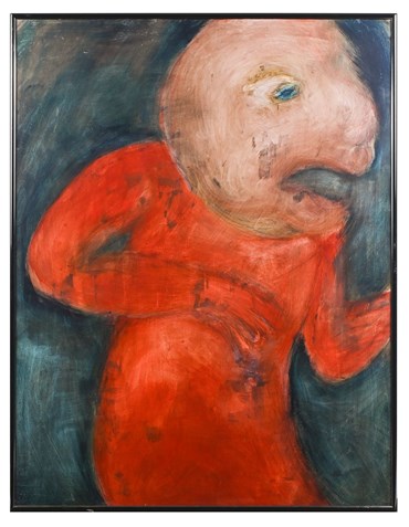 Painting, Shirin Neshat, Humanoid Figure in Red, , 60830