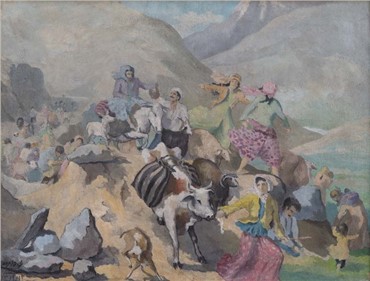 Painting, Mahmoud Javadipour, Migration, 1945, 6029