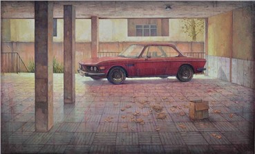 Painting, Taher Pourheidari, Old BMW 3.0 CS in Parking Lot, 2016, 18072