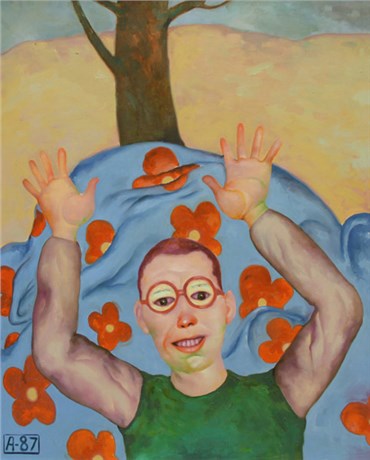 Painting, Ali Shayesteh, Pretension to Lose the Handkerchief Beneath the Cherry Tree, 2008, 26152