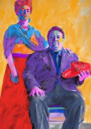 Painting, Farshid Mesghali, Frida And Diego, 2019, 58848
