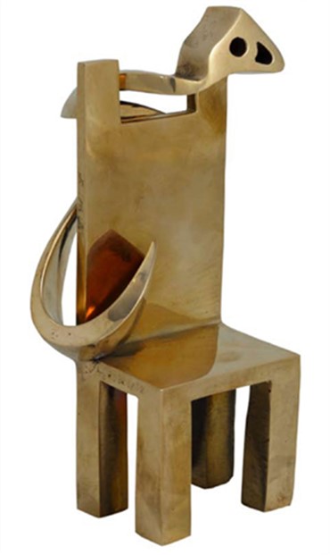 Sculpture, Parviz Tanavoli, Heech and Chair VI, 2008, 47