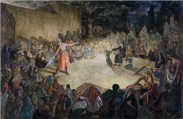 Painting, Mahmoud Javadipour, Tazia in Village, 1952, 36651
