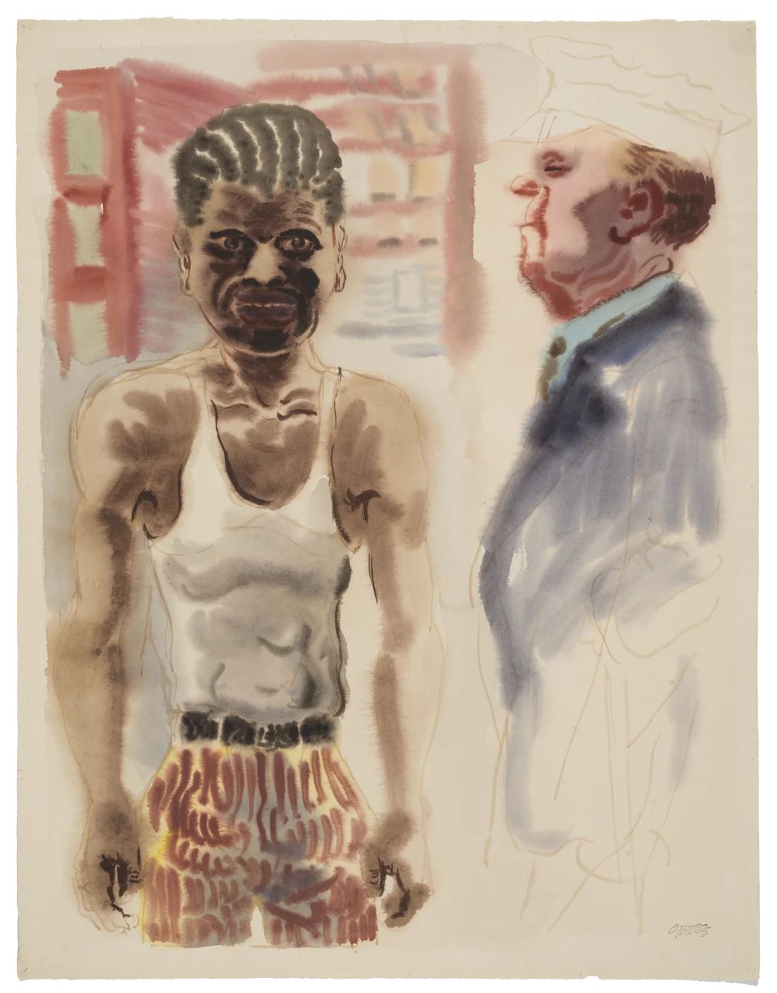 George Grosz, Downtown Manhattan, 1933