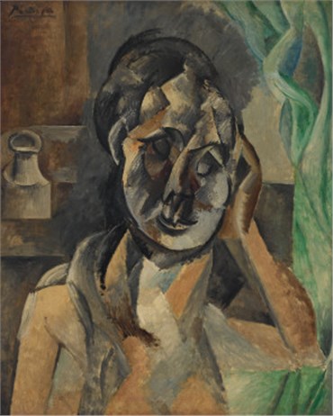 Painting, Pablo Picasso, Woman with Mustard Pot, 1910, 22145