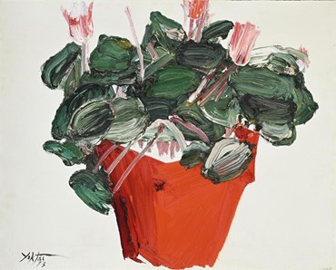 Painting, Manoucher Yektai, Still Life with Cyclamens, 1973, 75886
