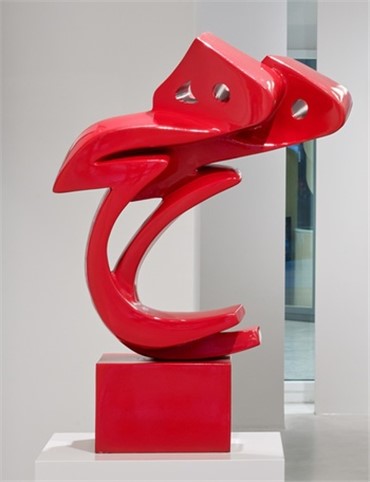 Sculpture, Parviz Tanavoli, Red Heech Lovers, 2007, 51