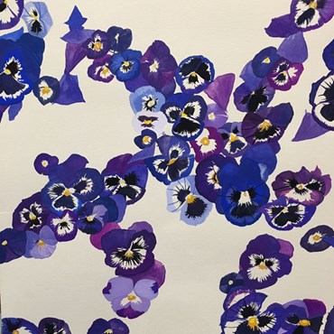 Painting, Mozhan Yaghoubi, The Dancing Violets, 2021, 73094