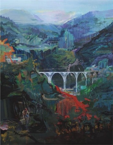 Painting, Mehdi Farhadian, Bridge of Rain, 2008, 7030