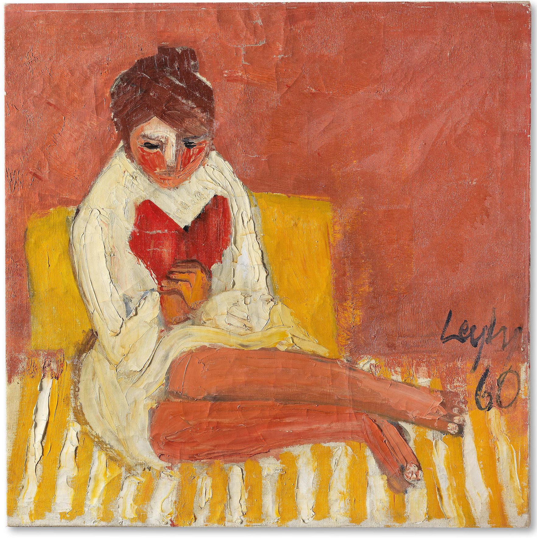 Leyly Matine Daftary, A Lady Reading, 1960