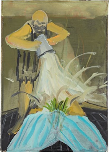 Painting, Tala Madani, Pouring Water, 2006, 4341