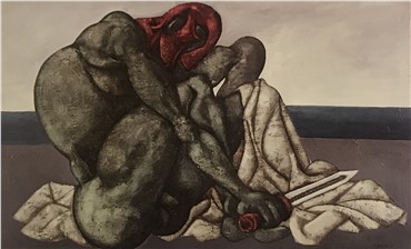 Painting, Bahman Mohassess, A Man Seated, 1969, 10786