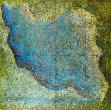 Painting, Farhad Moshiri, Map of Iran, 2001, 16299