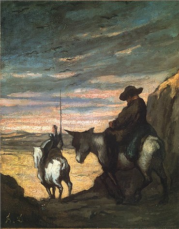 Painting, Honoré Daumier, Don Quixote and Sancho Panza, 1868, 22412