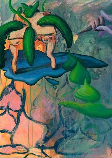 Painting, Minoo Yal Sohrabi, Melting Cucumbers, 2019, 71000