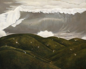 Painting, Fereshteh Arastouei, Tsunami, 2024, 77554