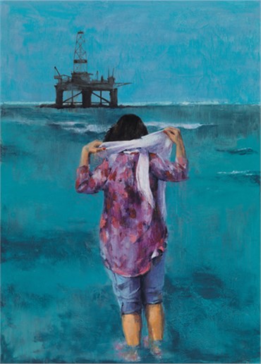 Painting, Amirhossein Zanjani, Oil Platform, 2012, 2677