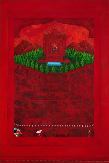 Painting, Homa Bazrafshan, Red Dome, 2013, 23879