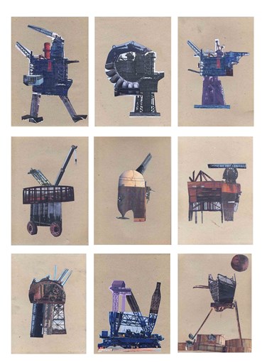 Painting, Pegah Rajamand, Installation of Industrial Machine, 2021, 78474