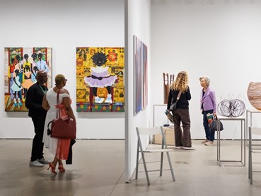 The Best Booths at Expo Chicago, From a Crocheted Locker Room to Metal Panties