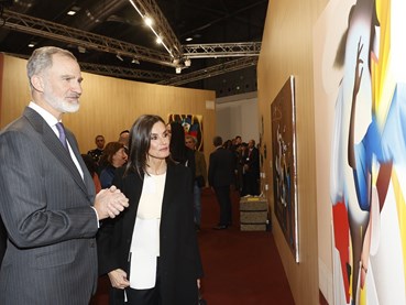 King Felipe And Queen Letizia Opened ARCOmadrid Art Fair