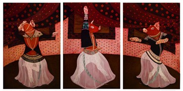 Painting, Morteza Talebi, Sword Dance, 2009, 2570