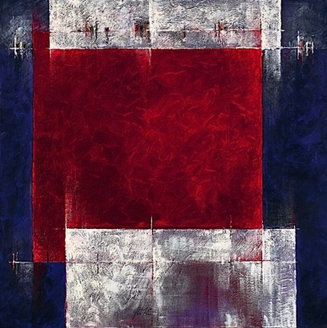 Yaghoub Emdadian, Composition Bleue Et Rouge, 2007