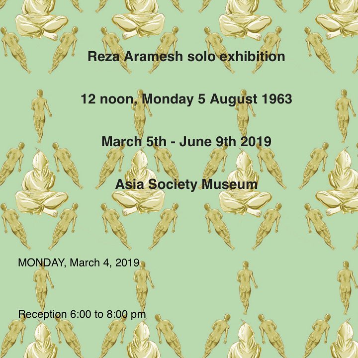 Reza Aramesh - 12 noon, Monday 5 August